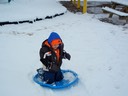 Alex on Sled